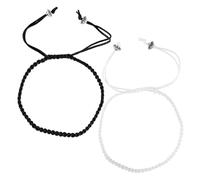 GALPADA 1 Pair Couples Braided Rope Bracelets for Him and Her, Handmade Thread Rope with Stylish Design, Not Easy to Fade, for Daily Wear Or Parties