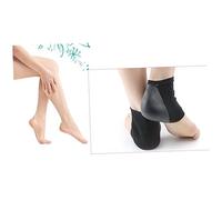 GALPADA 1 Pair Crack Gel Socks for Heel Protection Breathable Moisturizing Ankle Socks for Women Comfortable and Soft Foot Care Elastic Design Black
