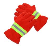 GALPADA 1 Pair Firefighter Gloves Insulated Rescue Gloves Non Slip Grip for Safe Handling Breathable Durable Design for High Risk Environments All Orange