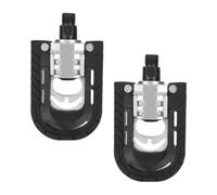 GALPADA 1 Pair Foldable Mountain Bike Pedals with Non-slip Anti-skid Teeth Aluminium Alloy and Abs Material Suitable for Bikes and Mountain Sturdy Replacement Flat Bicycle Pedals