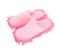 GALPADA 1 Pair Pink Lazy Floor Slippers for Women and Men with Silent Design and Chenille Cotton Material, Comfortable Mop Booties for Feet Suitable for Living Room and Floor Cleaning