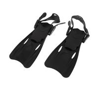 GALPADA 1 Pair Swim Training Fins with Adjustable Open Heel Design, Silicone and Plastic Material, Boosts Water Propulsion and Flex Endurance, for School Swimming Lessons and Summer Camps