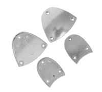 GALPADA 1 Pair Tap Dance Shoe Attachments for Boots and Tap Shoes, Silver Aluminium Heel Plates with Front and Rear Replacement, Portable and Crisp Sound, Includes Screws, Size 42,