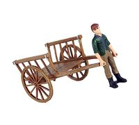 GALPADA 1 Set DIY Farm Scene Model Playset for Assembly Set with Farmer Figures Vehicles Educational Farm Model for Imaginative Play for Boys