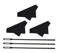GALPADA 1 Set Flute Cleaning Tools Kit with Cleaning Rods Cloth for Clarinet Saxophone Wind Instruments Strong Absorption Portable Easy to Carry for Maintenance