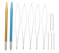 GALPADA 1 Set Hair Extension Loop Needle Pulling Hook Tool Stainless Steel Hair Crochet Hook with Comfortable Grip for DIY Bead Loading and Extensions for Salon Home Use