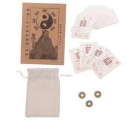 GALPADA 1 Set I Ching Divination Kit with Ancient Chinese Coins Feng Shui Charms Instruction Guide for Wisdom Enhancement and Insight for Chinese Culture Enthusiasts