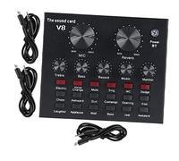 GALPADA 1 Set Professional Sound Mixer Board Set Live Streaming Sound Card with Effects Mobile Audio Mixer for Karaoke Singing and Recording Included