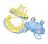 GALPADA 1 Set Puppy Swimsuit with Hat Breathable Summer Clothes for Bichon Poodle Durable Easy to Clean Dog Dresses for Swimming Outdoor Fun Adorable Design for Pets