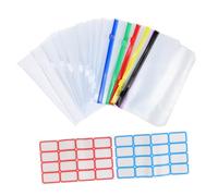 GALPADA 1 Set Replaceable Budget Pockets Transparent Zipper Binder Pockets for Multi Use Organizer for Receipts Cards Cash Management Practical and Reusable Financial