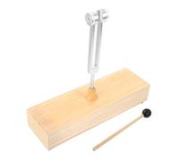 GALPADA 1 Set Tuning Fork Meditation Tools with Wooden Sound Box Percussion Mallet Portable Aluminum Alloy Fork for Stress Reduction Balance Exercises