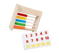 GALPADA 1 Set Wooden Abacus for Math Learning Tool with Number Cards for Preschool Safe and Smooth Edges for Counting and Cognitive Development