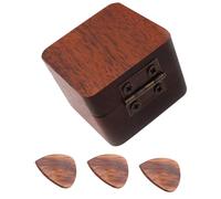 GALPADA 1 Set Wooden Guitar Picks Boxed Plectrums Portable Picks for Electric Folk Guitars Lightweight Durable Design Ergonomic Grip for Comfort for Beginners