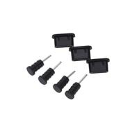 GALPADA 10 Pairs USB Type-c Dust Plugs Black Silicone Protective Covers for Earphone Jack and Device Charging Port, Easy to Install and Remove, for Phone Maintenance