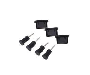 GALPADA 10 Pairs USB Type-c Dust Plugs Black Silicone Protective Covers for Earphone Jack and Device Charging Port, Easy to Install and Remove, for Phone Maintenance
