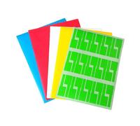 GALPADA 10 Pcs A4 Size Network Cable Labels Stickers, Creative P Shape Multi-Blank Identification Markers Tags, Self-Adhesive Wire Marking Labels for Office and Communication Room Cable Random Color