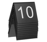 GALPADA 10 pcs Acrylic Number Markers for Tables Crime Scene Evidence Signs Black Background White Digits Practical Detective Clue Cards for Party Decoration and Themed Events