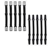 GALPADA 10 Pcs Adjustable Black Neck Lanyard with Non-Sticky Hair Dacron Material and Convenient Hanging Rope Design for Comfortable Mask Extension and Everyday Use