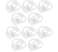 GALPADA 10 Pcs Adjustable Silicone Tube Clips for Hose Pipe Plumbing with Press to Stop and Release to Start Flow Feature, White Colour for Shelving and Irrigation Applications