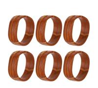GALPADA 10 Pcs Brown Genuine Leather Watch Strap Rings Smooth and Comfortable Watch Band Keepers Easy to Install Classic Style for Everyday Use