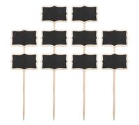 GALPADA 10 Pcs Mini Wooden Chalkboards Plant Markers for Garden Decorations Multi-Functional Black Wooden Plant Tags that Can Be Directly Inserted into Soil and Reminders