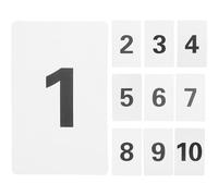 GALPADA 10 Pcs Number Digital Cards Plastic Number Cards Sturdy Easy to Use 1-10 for Desk Clothing Labels 3.34x2.16x0.04in