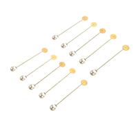GALPADA 10 Pcs Pearl Brooch Pins for Women, Copper Long Needle Pins with Simple Design, Suitable for Skirts and Collars at Banquets Or Family Gatherings