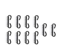 GALPADA 10 Pcs Small Horn Handle Nail Cleaning Brushes Set, Black Plastic Nail Scrubbing Tools for Manicure Dust Removal, Home and Professional Fingernail Cleaning Accessories