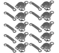 GALPADA 10 Sets Hook-and-Eye Closures Pants Hook and Bar Fasteners Metal Black Unique Design Not Easy to Change Color Convenient to Carry for Sewing Project and Travel