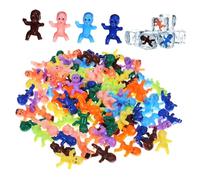 GALPADA 100 Pcs Mini Plastic Boy Girl Small Figurines with Unique Poses for Shower Decorations Gender Reveal Party Games Ice Cube Props Party Bag Fillers