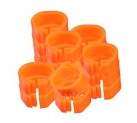 GALPADA 100 Pcs Numbered Pigeon Foot Rings Plastic Identification Bands 8mm Inner Diameter Orange Small Poultry Leg Tags for Bird and Chicken Supplies