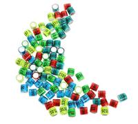 GALPADA 100 Pcs Racing Pigeon Foot Rings Poultry Leg Bands Birds Identification Country Name Leg Rings for Parrot Finch Chicken Random Colors