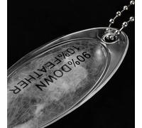 GALPADA 100 Sets Inflatable Down Jacket Hang Tags with Chain, Clothing Label Tags for Down Filled Jackets, Apparel Identification Labels for Retail Garments