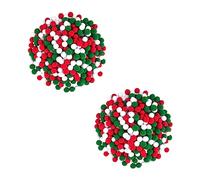 GALPADA 1000Pcs Christmas Colored Pom Poms Balls DIY Craft Fluffy Plush Balls for Handmade Decorations Creativity Wreaths Trees Apparel and Holiday Ornaments