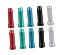 GALPADA 100pcs Aluminum Bike Cable End Caps Brake and Derailleur Wire Covers in Wine Red Black Silver Blue Green Replacement for Worn Bicycle Brake Cable Accessories Wear-resistant