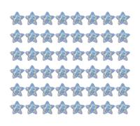 GALPADA 100pcs Blue Star Adhesive Bandages for Adults and Teens, PVC Material, Conforms to Wounds and Provides Airflow, Small Glitter Star Wound Stickers for Protective First Aid Use