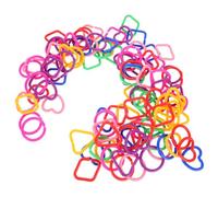 GALPADA 100Pcs Geometric Linking Rings Colorful Clips for Early Education Montessori Shapes and Colors Learning for Classroom Stroller and Creative Play