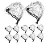 GALPADA 100pcs Hairnets Catering Black Ultra-fine Mesh Nylon Hairnets Bun Nets Seamless Elastic Mesh for Adults Dance Skater