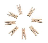 GALPADA 100pcs Mini Photo Clips Natural Wood Clamps for Memos Cards Photos Rustic Adorable Pegs for Home Office Craft Decoration