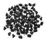 GALPADA 100pcs Mini Push Button Switch for LED Flashlight Replacement Self-locking Latching Function, Plastic and Metal Material, Suitable for Electrical Projects and DIY Electronic