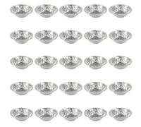 GALPADA 100pcs Non-Stick Tinfoil Egg Tart Trays for Baking Muffins and Cupcakes, Silver Foil Pudding Trays with Quick Heat-up Feature, for Afternoon Tea and Daily Cooking
