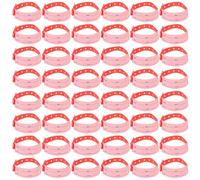 GALPADA 100pcs Red Medical Identification Wristbands for Adults, Adjustable Disposable Hospital Id Bracelets, Writable Patient Admission Bands for Nursing Use