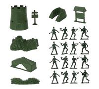 GALPADA 100pcs Soldier Figurine Military Wargaming Plastic Model Kit for Boys Premium Plastic Army Action Figures with Green Soldier Models Enhances Creativity and Parent Interaction