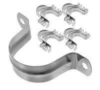 GALPADA 100pcs Stainless Steel U Type Tube Tension Clamps Heavy Duty Wire Strap Clips Cable Clamps for Pipe Fixing Wood Wall and Cylindrical Surfaces Metal Fasteners for Oil Water