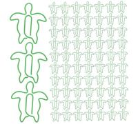 GALPADA 100pcs Turtle Shaped Paper Clips Metal Fasteners for File Organization Ocean Inspired Cute Document Holders Compact Versatile Office Classroom Use