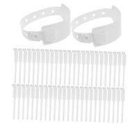 GALPADA 100pcs White Disposable Hospital Wristbands for Patient Identification, One-time Use Pvc Material, Writable and Waterproof Bracelets Suitable for Hospital and Settings