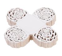 GALPADA 100pcs White Paper Chocolate Truffle Tray with Hollow-Out Rose Lace Design Easy to Use Chocolate Separating Trays for Wedding Party Dessert Display and Packaging