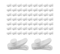 GALPADA 100pcs White Plastic Earphone Cable Hook Clip for Running and Gym | Hands Free Retention, Secure Clothing Grip, Students and Fitness Use, Lightweight Carry, Reduces Distractions
