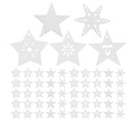 GALPADA 100pcs White Wood Star Ornaments 30mm Unfinished Rustic Woodcraft Stars for Christmas Tree Hanging and DIY Craft Decorations