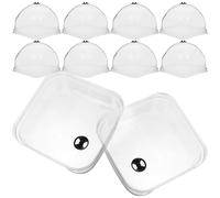 GALPADA 10Pcs 12Cm Plastic Plant Humidity Dome Cloche Cover for Seedling Protection and Nursery Plants Greenhouse Garden Pot Protector